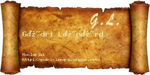 Gödri Lénárd névjegykártya